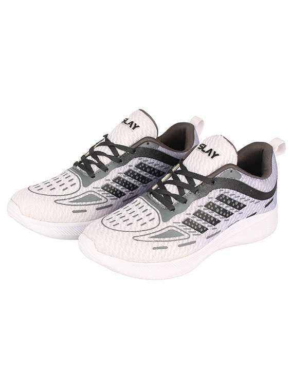 men grey lace up sport shoe - 22353456 -  Standard Image - 1