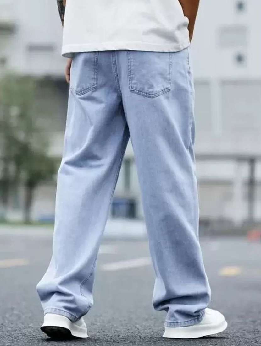 Men Plain Mid Rise Full Length Jeans - 22353528 -  Standard Image - 1