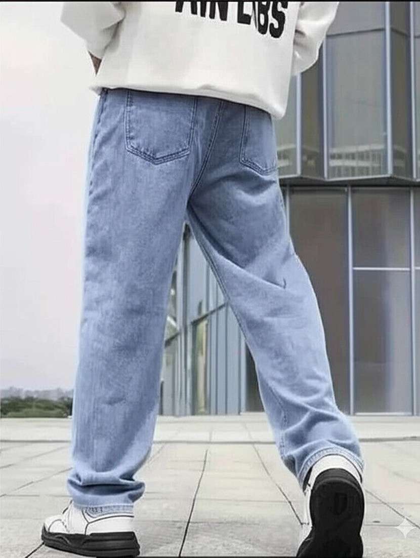 men plain mid rise full length jeans - 22353589 -  Standard Image - 1