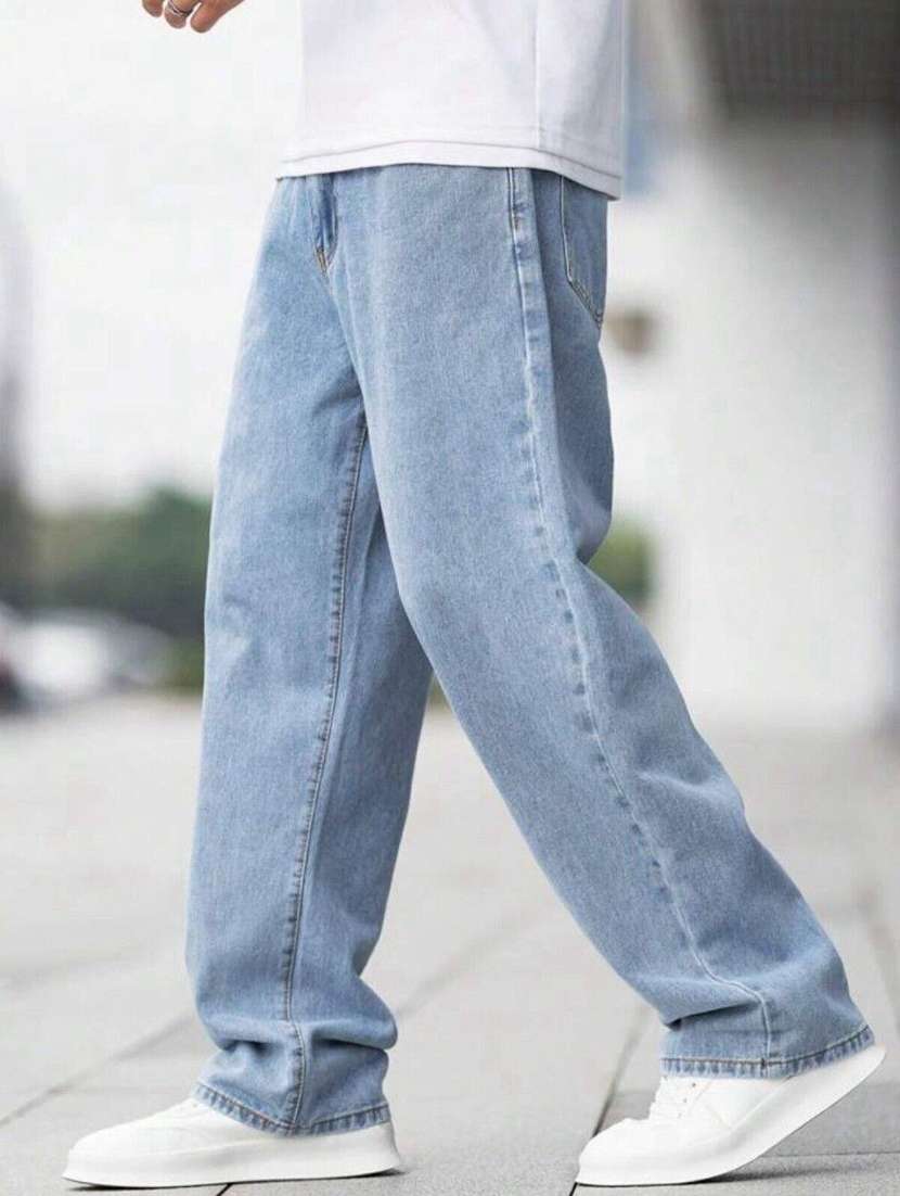 men plain mid rise full length jeans - 22353617 -  Standard Image - 1