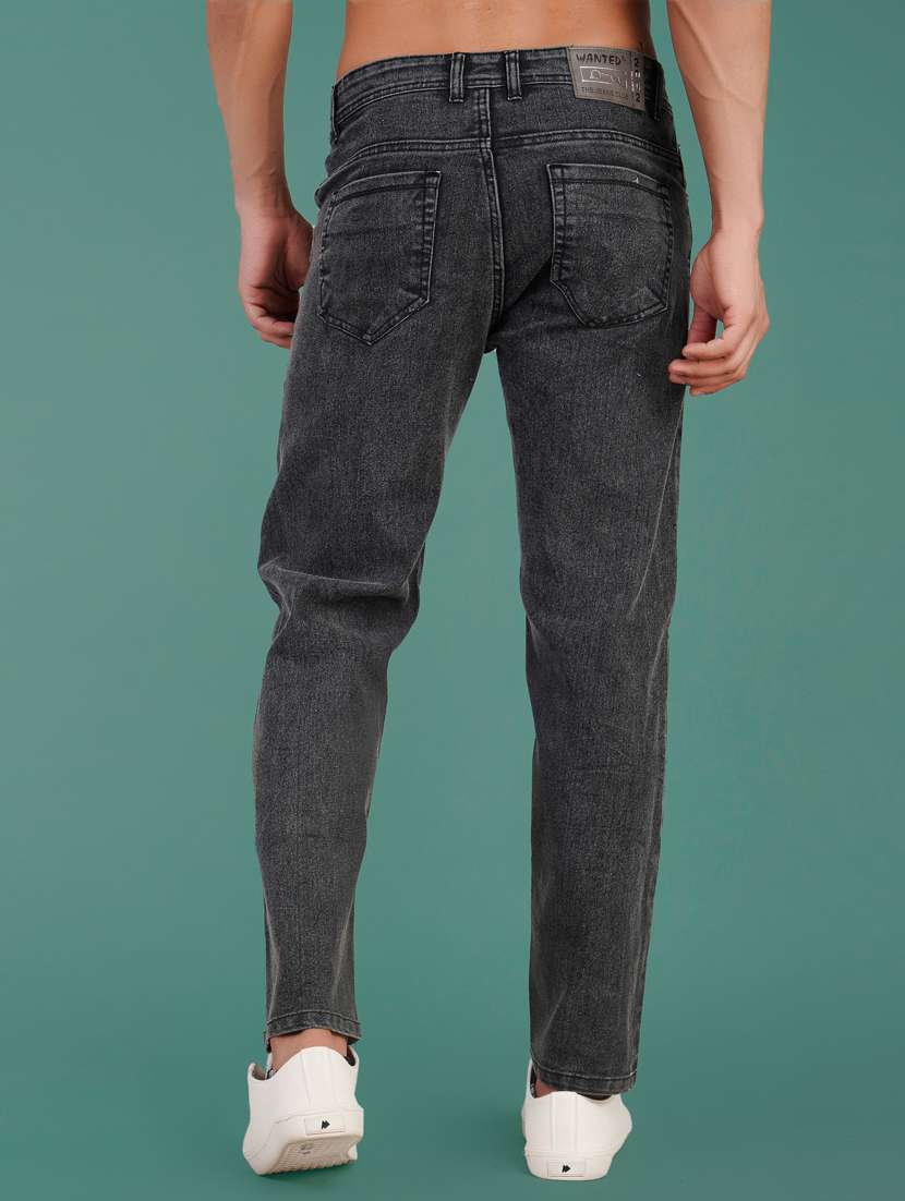 men plain mid rise full length jeans - 22353663 -  Standard Image - 1