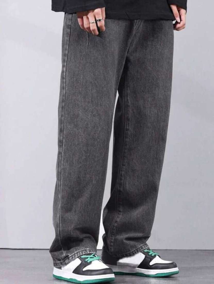 men plain mid rise full length jeans - 22353664 -  Standard Image - 1