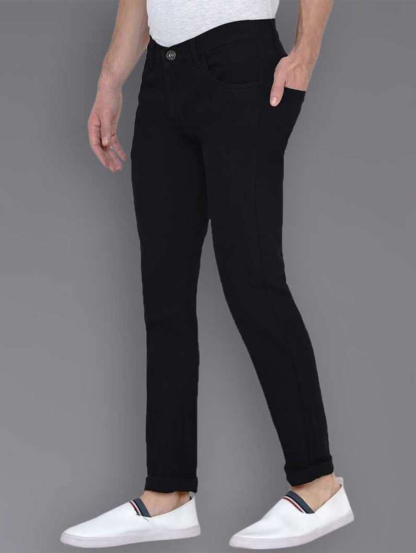 men plain mid rise full length jeans - 22353690 -  Standard Image - 1