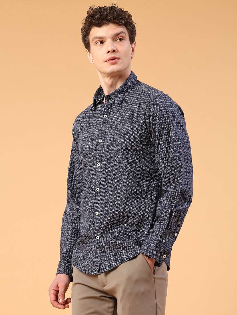 blue cotton casual shirt - 22353766 -  Standard Image - 4