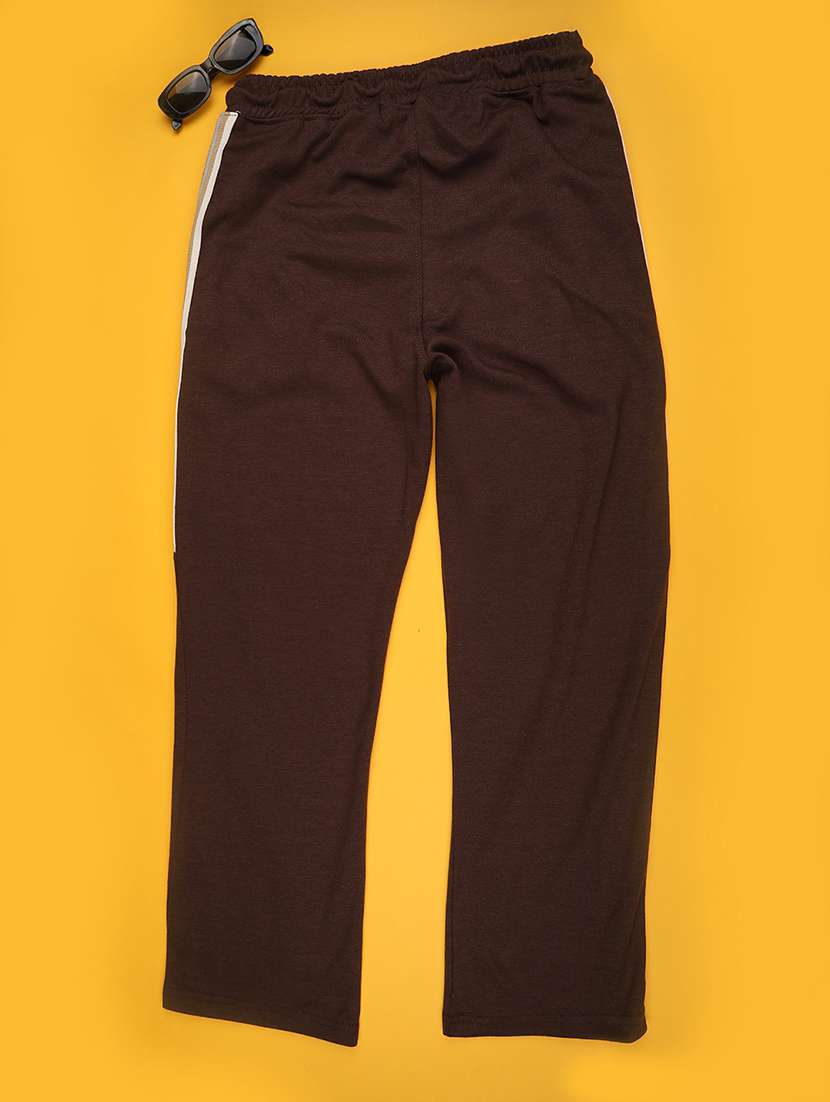 boys solid mid rise track pant - 22353782 -  Standard Image - 1