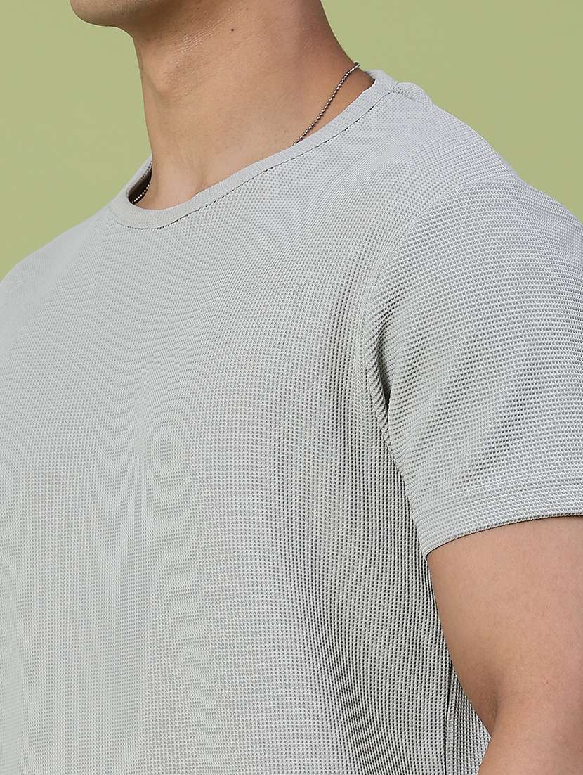 men self design round neck t-shirt and shorts co-ord set - 22353820 -  Standard Image - 1