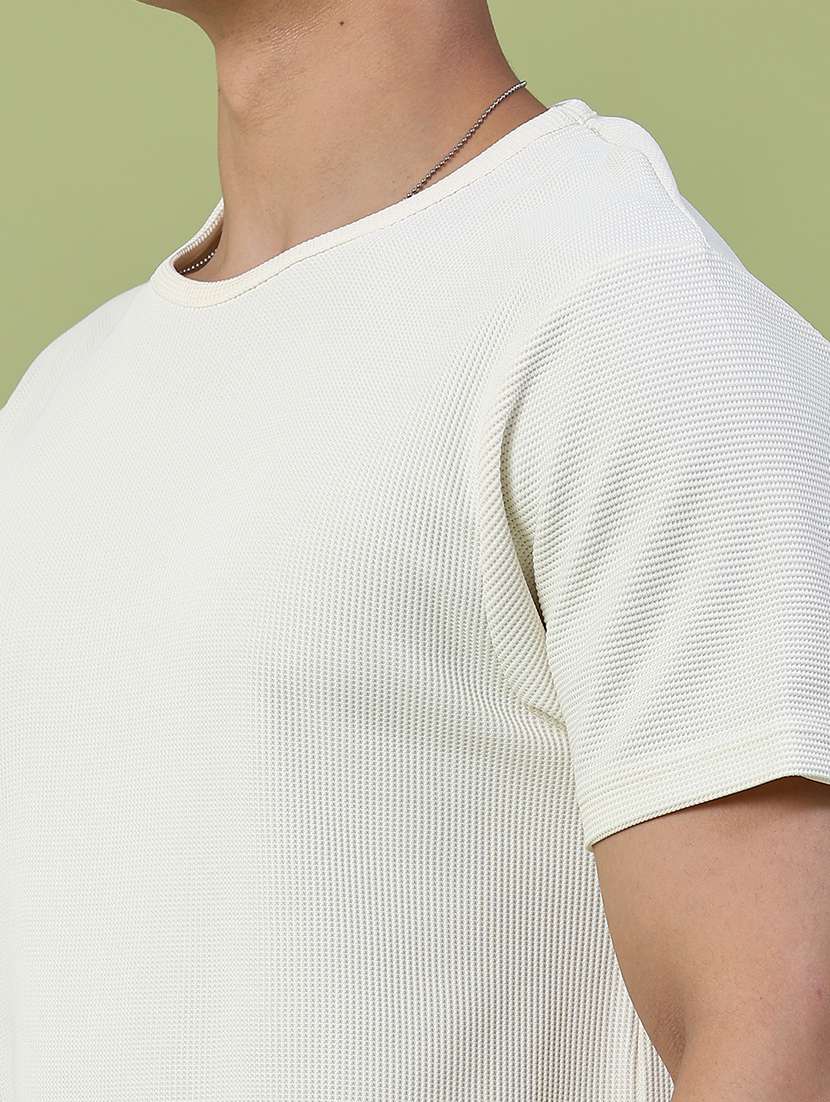 men self design round neck t-shirt and shorts co-ord set - 22353821 -  Standard Image - 1