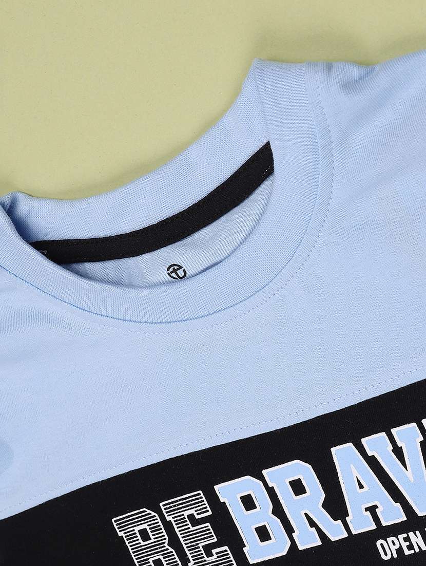 boys colourblocked round neck t-shirt  - 22353826 -  Standard Image - 4