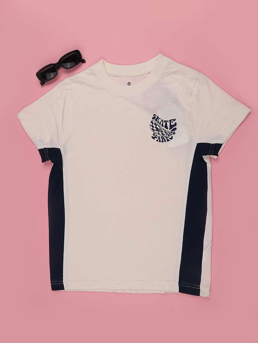 boys solid round neck t-shirt  - 22353827 -  Standard Image - 1