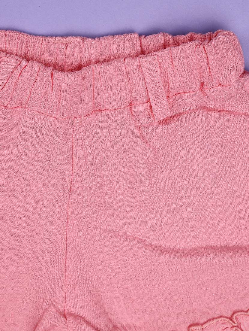 Girls Embroidered Ruffle Sleeves Top And Shorts Set - 22353942 -  Standard Image - 4