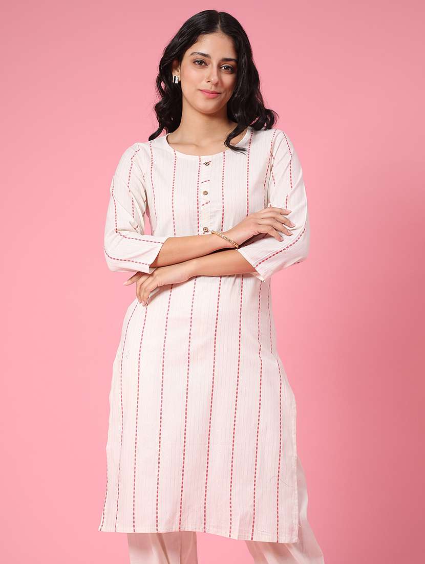 women white cotton straight kurta