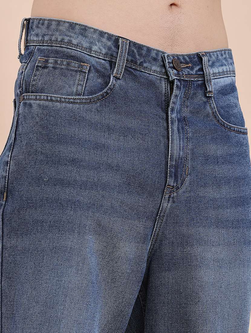 men washed mid rise relaxed fit jeans - 22354144 -  Standard Image - 1