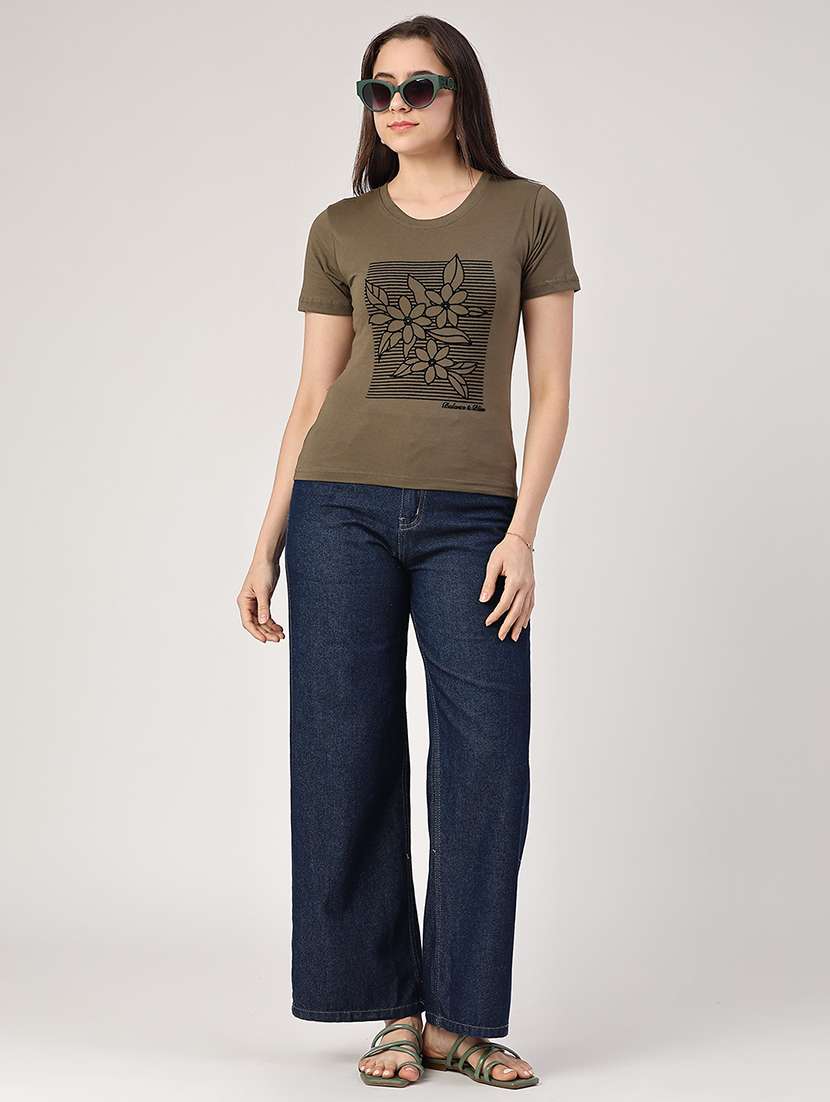 women printed round neck regular t-shirt - 22354208 -  Standard Image - 4