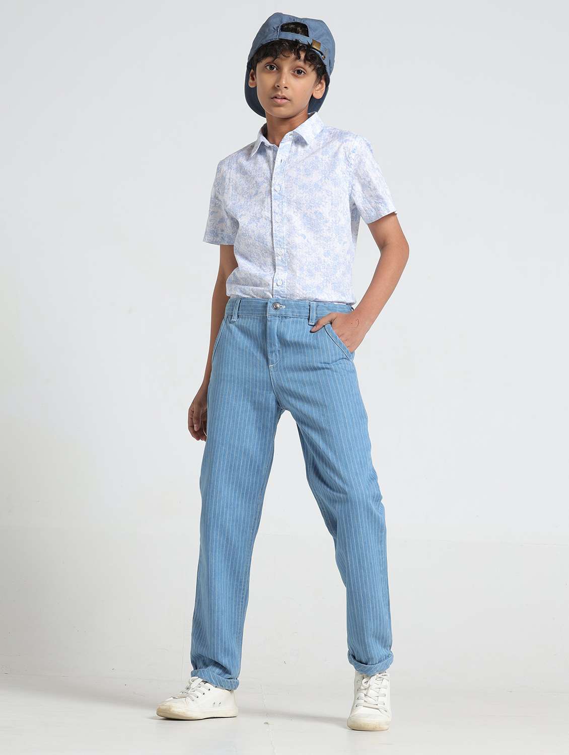 boys striped mid irse staright jeans - 22354288 -  Standard Image - 4