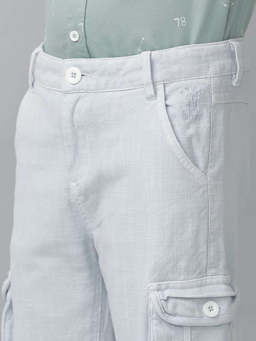 boys solid mid rise cargo - 22354291 -  Standard Image - 4