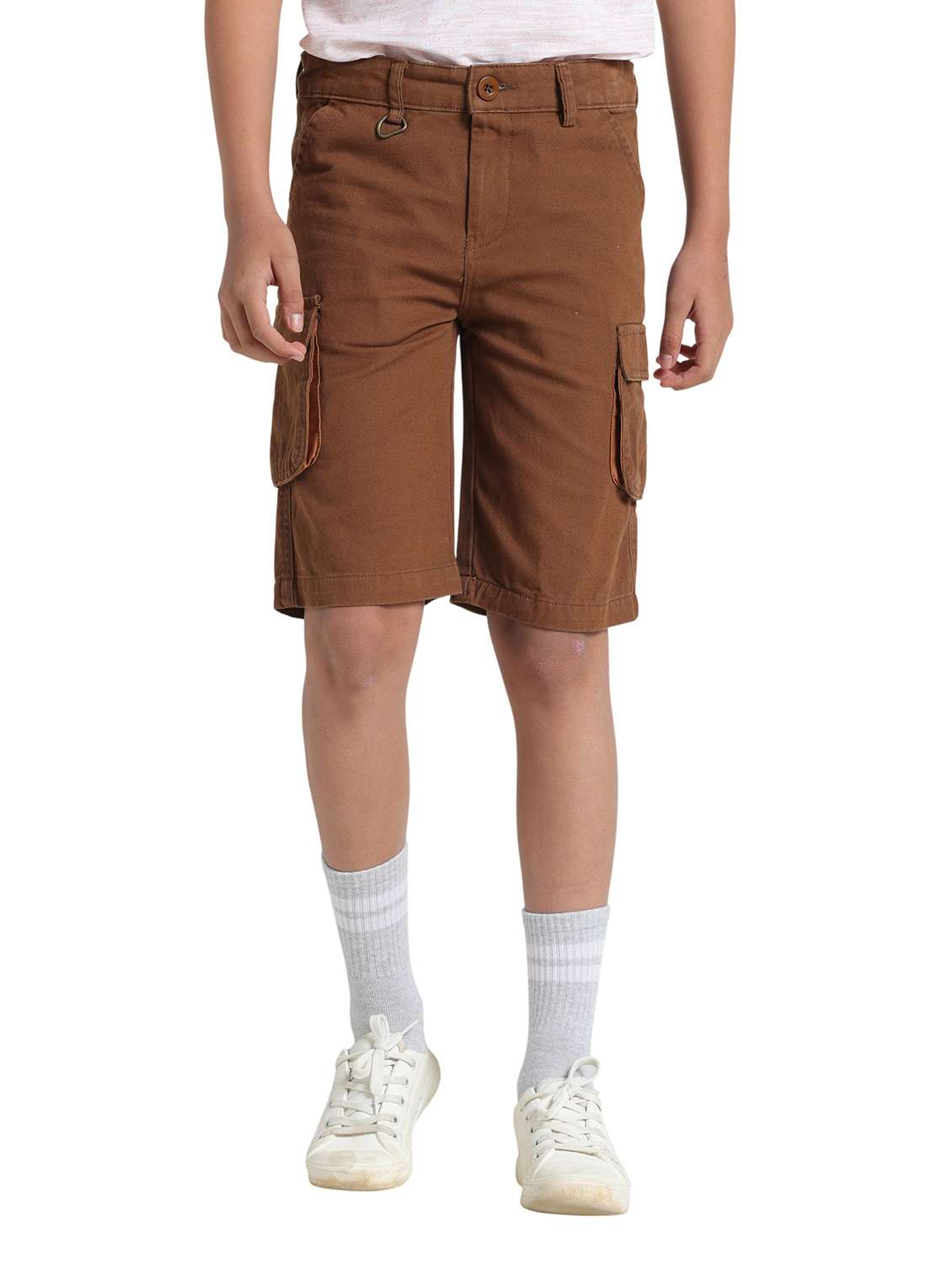 boys solid mid rise cargo shorts  - 22354292 -  Standard Image - 1