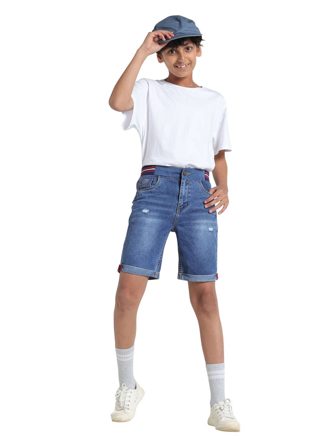 boys solid mid rise shorts  - 22354293 -  Standard Image - 4