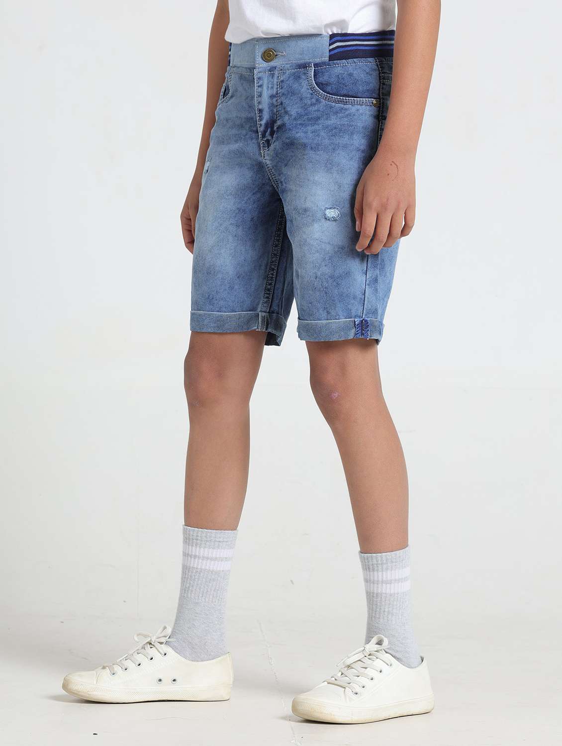 boys solid mid rise shorts  - 22354295 -  Standard Image - 1