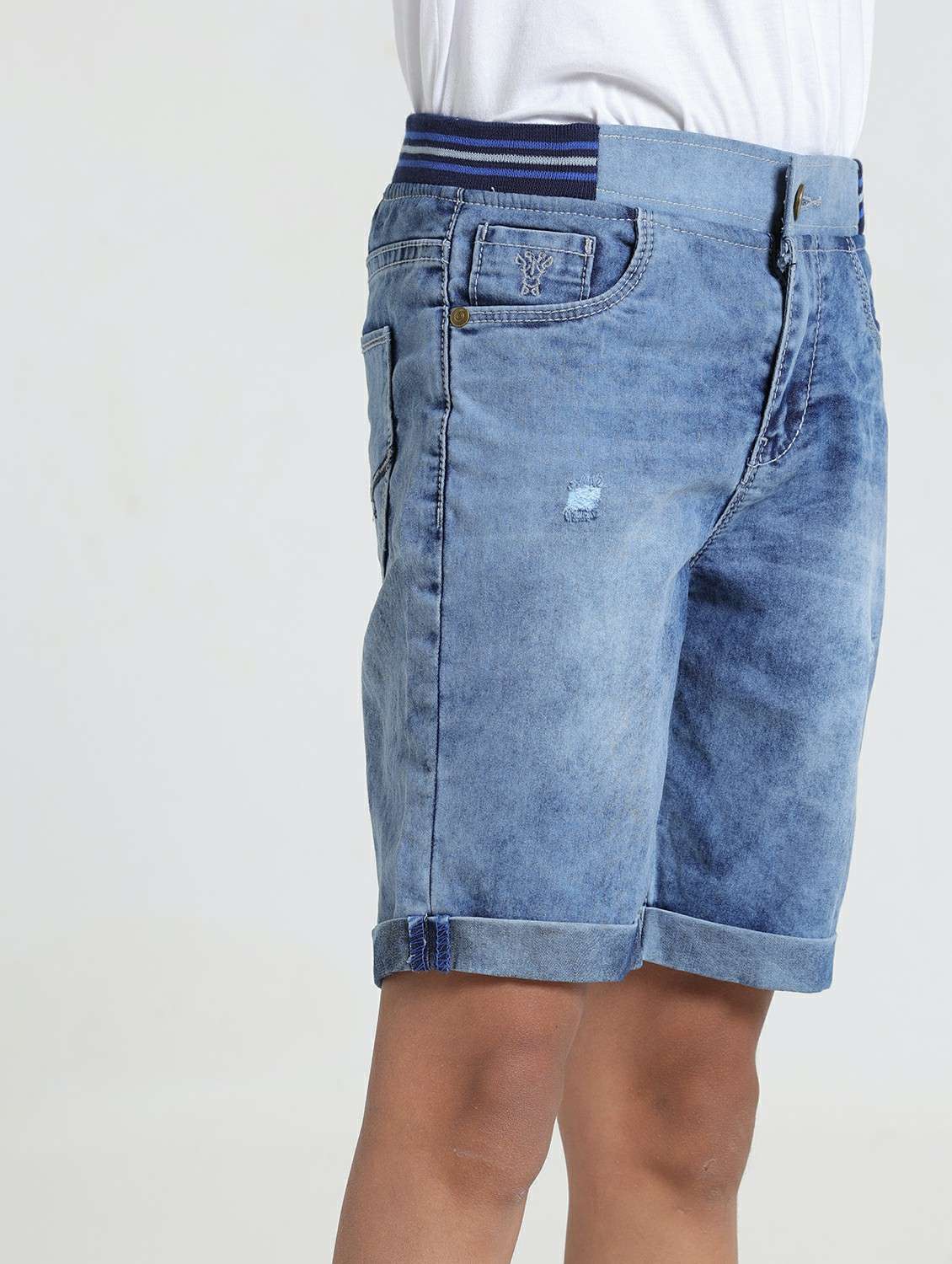 boys solid mid rise shorts  - 22354295 -  Standard Image - 4