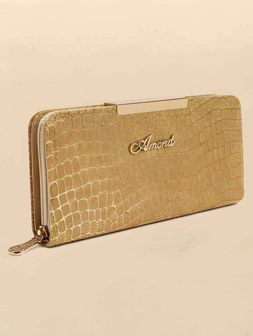 women textured structured clutch - 22354310 -  Standard Image - 1