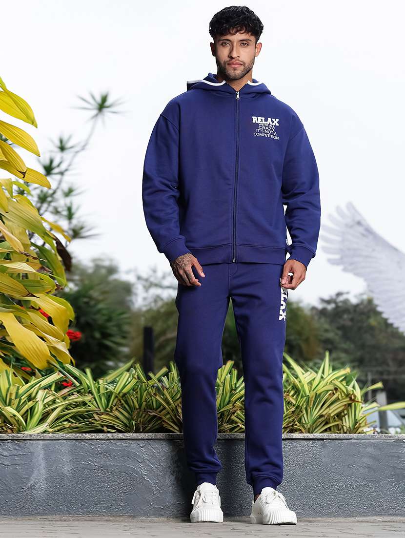 men typographic long sleeve full length track suit - 22354337 -  Standard Image - 1