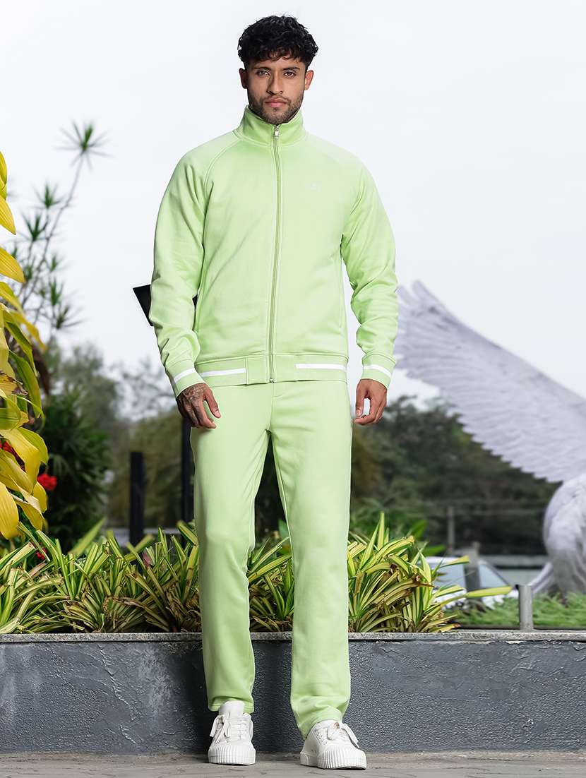 men solid long sleeve full length track suit - 22354346 -  Standard Image - 1