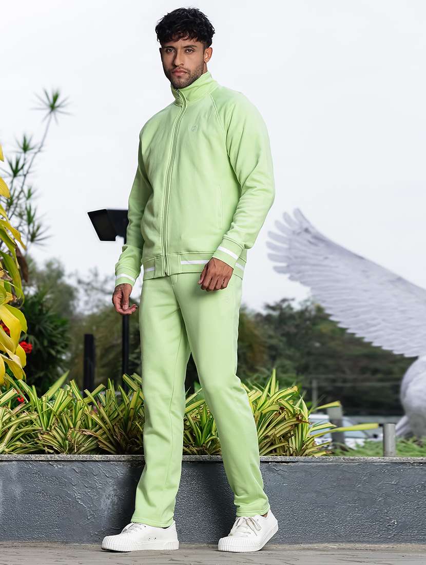 men solid long sleeve full length track suit - 22354346 -  Standard Image - 4