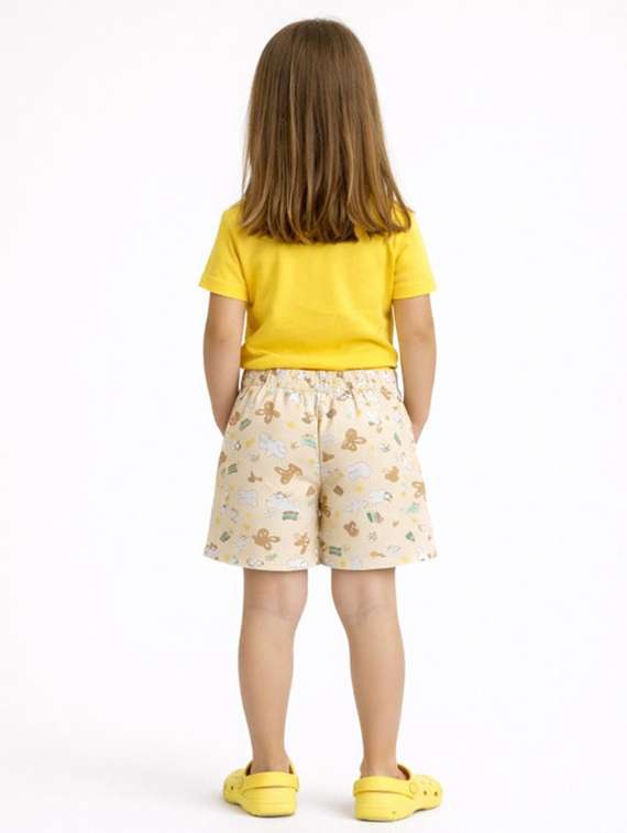 girls printed mid rise shorts - 22354350 -  Standard Image - 1