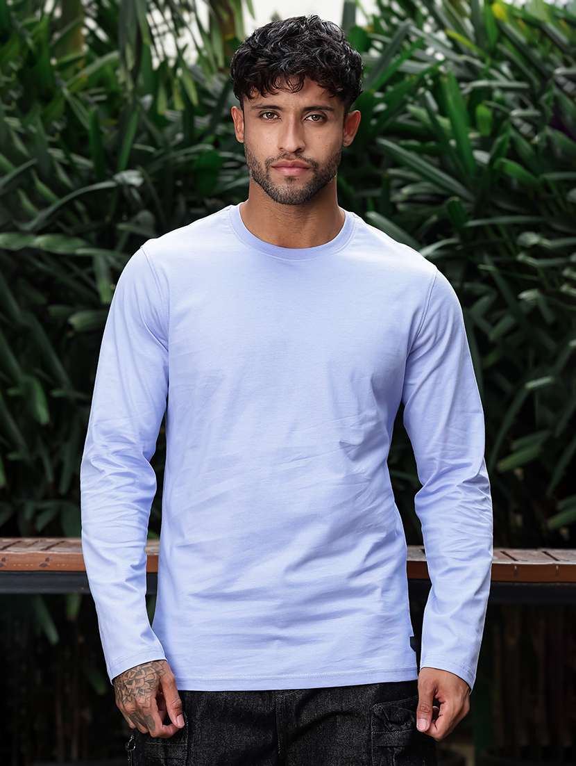 men solid long sleeve regular fit t-shirt - 22354351 -  Standard Image - 1