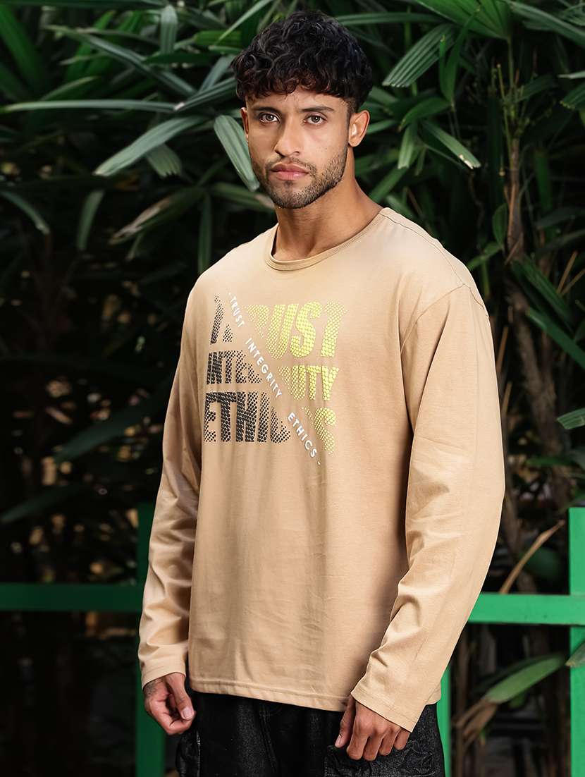 men typographic long sleeve regular fit t-shirt - 22354355 -  Standard Image - 4