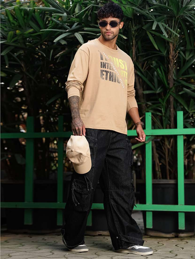 men typographic long sleeve regular fit t-shirt - 22354355 -  Standard Image - 6