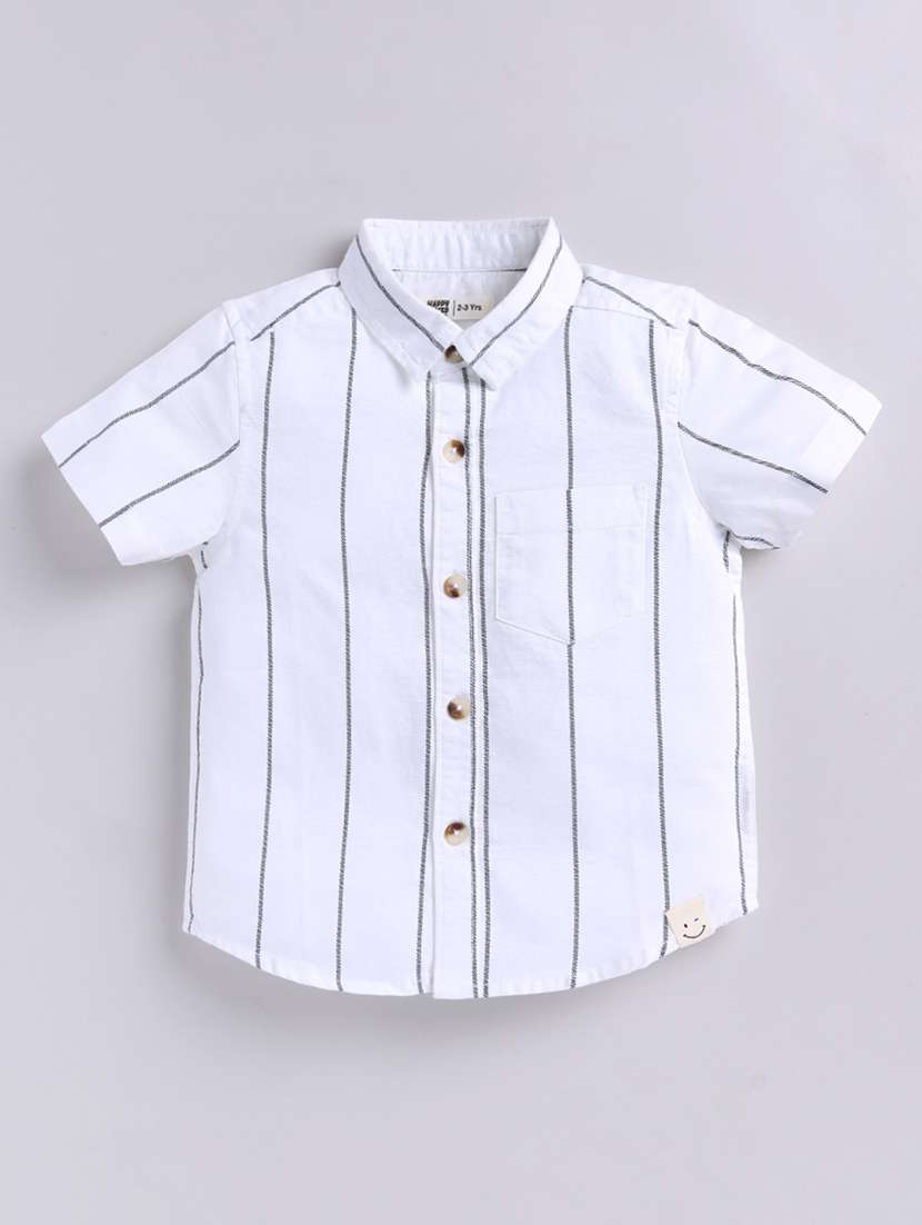 Boys Printed Collared Short Sleeve Shirt - 22354395 -  Standard Image - 1