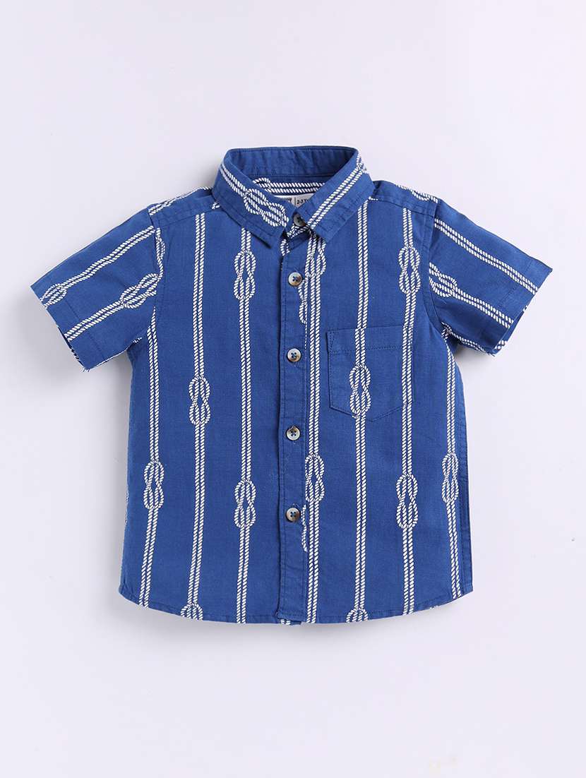 Boys Printed Collared Short Sleeve Shirt - 22354396 -  Standard Image - 1