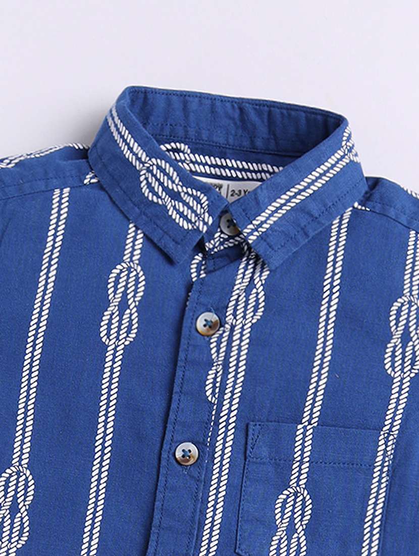 Boys Printed Collared Short Sleeve Shirt - 22354396 -  Standard Image - 4