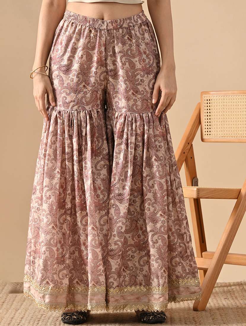 women three quarter sleeve kurta sharara with dupatta set - 22354524 -  Standard Image - 6
