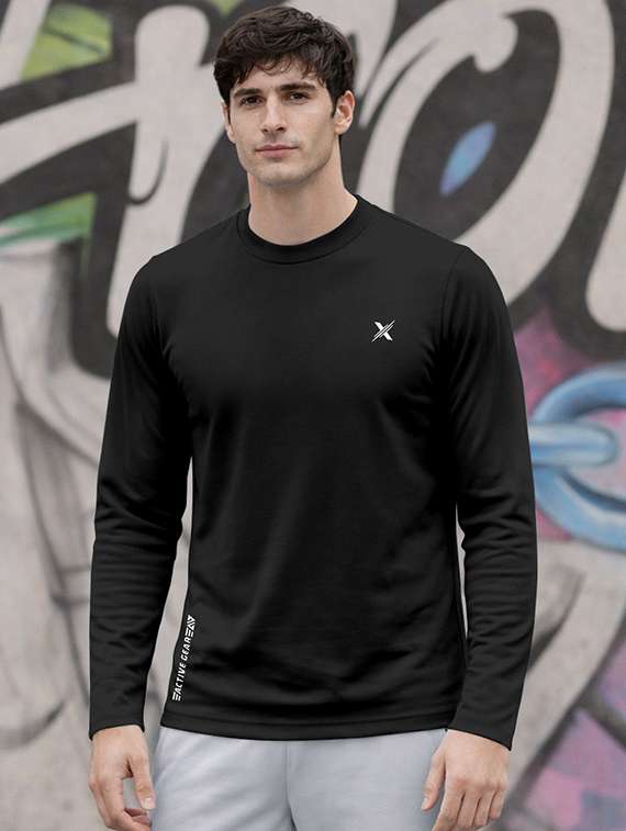 men pack of 3 solid long sleeve sports t-shirt - 22354812 -  Standard Image - 1