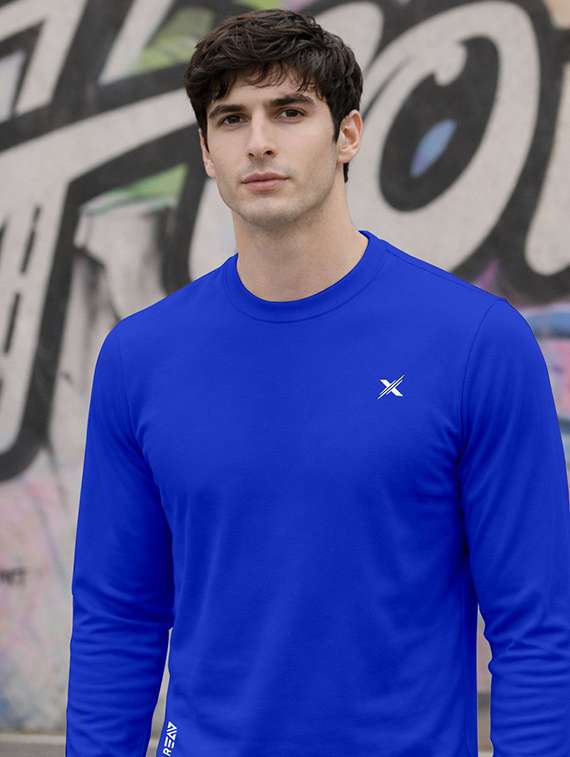 men solid long sleeve sports t-shirt - 22354870 -  Standard Image - 1