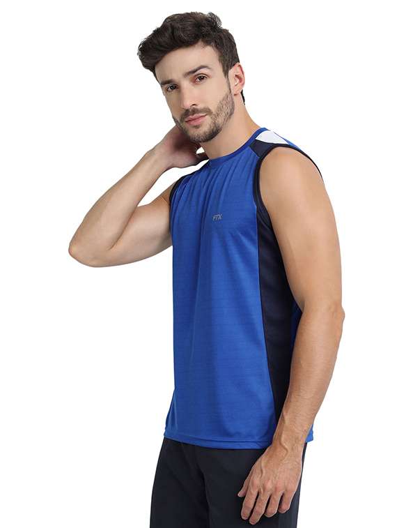 men color block sleeveless t-shirt - 22354891 -  Standard Image - 1