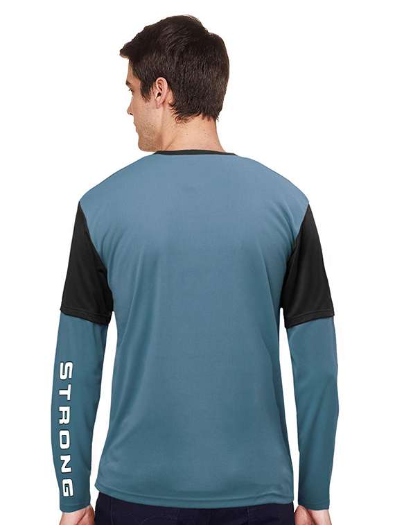 men colorblock long sleeve t-shirt - 22355038 -  Standard Image - 1