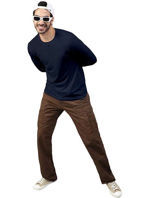 men solid long sleeve regular fit t-shirt - 22355238 -  Standard Image - 4