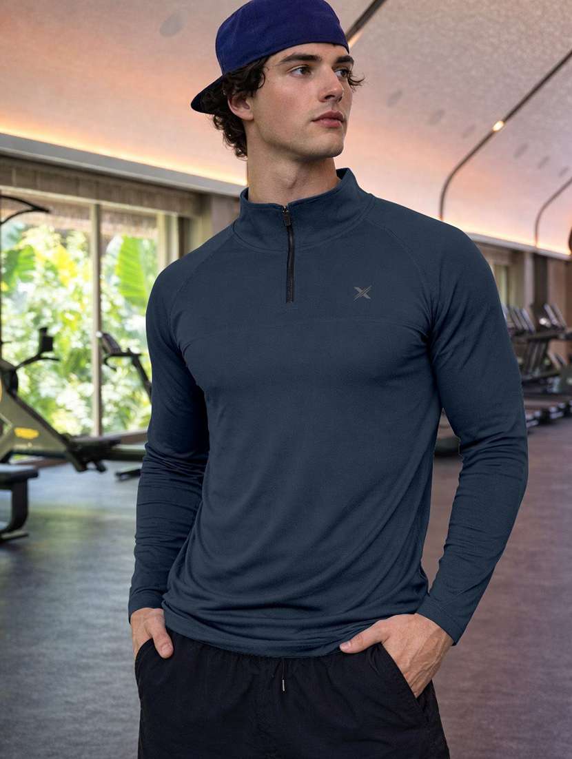 men pack of 2 solid long sleeve sports t-shirt - 22355743 -  Standard Image - 1