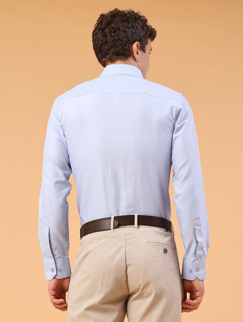 men solid long sleeve slim fit formal shirt - 22355886 -  Standard Image - 4
