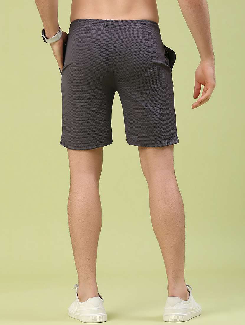 men textured mid rise slim fit shorts - 22355894 -  Standard Image - 4