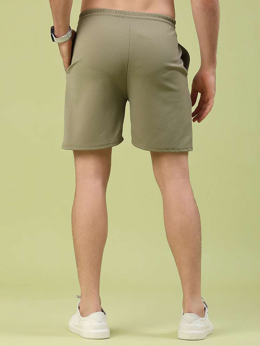 men textured mid rise slim fit shorts - 22355895 -  Standard Image - 4