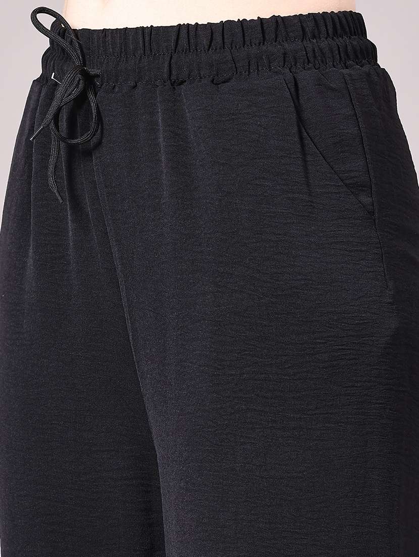 black cotton trousers - 22355941 -  Standard Image - 1
