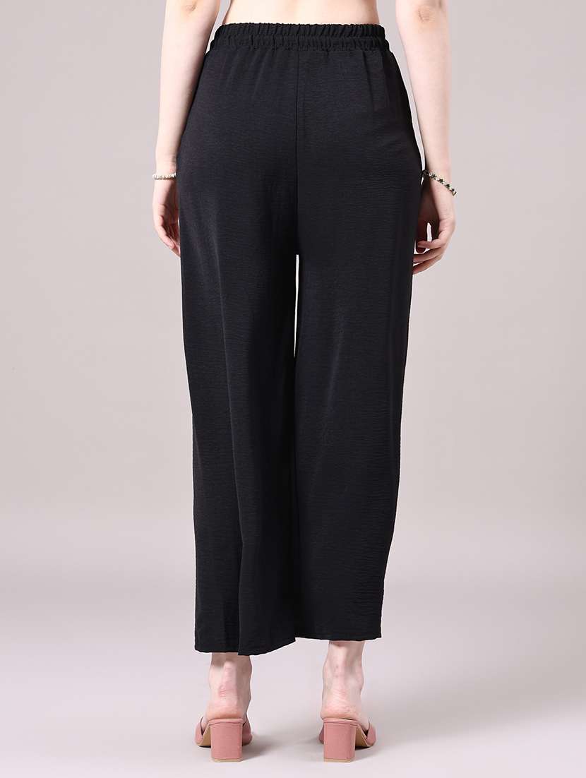 black cotton trousers - 22355941 -  Standard Image - 4