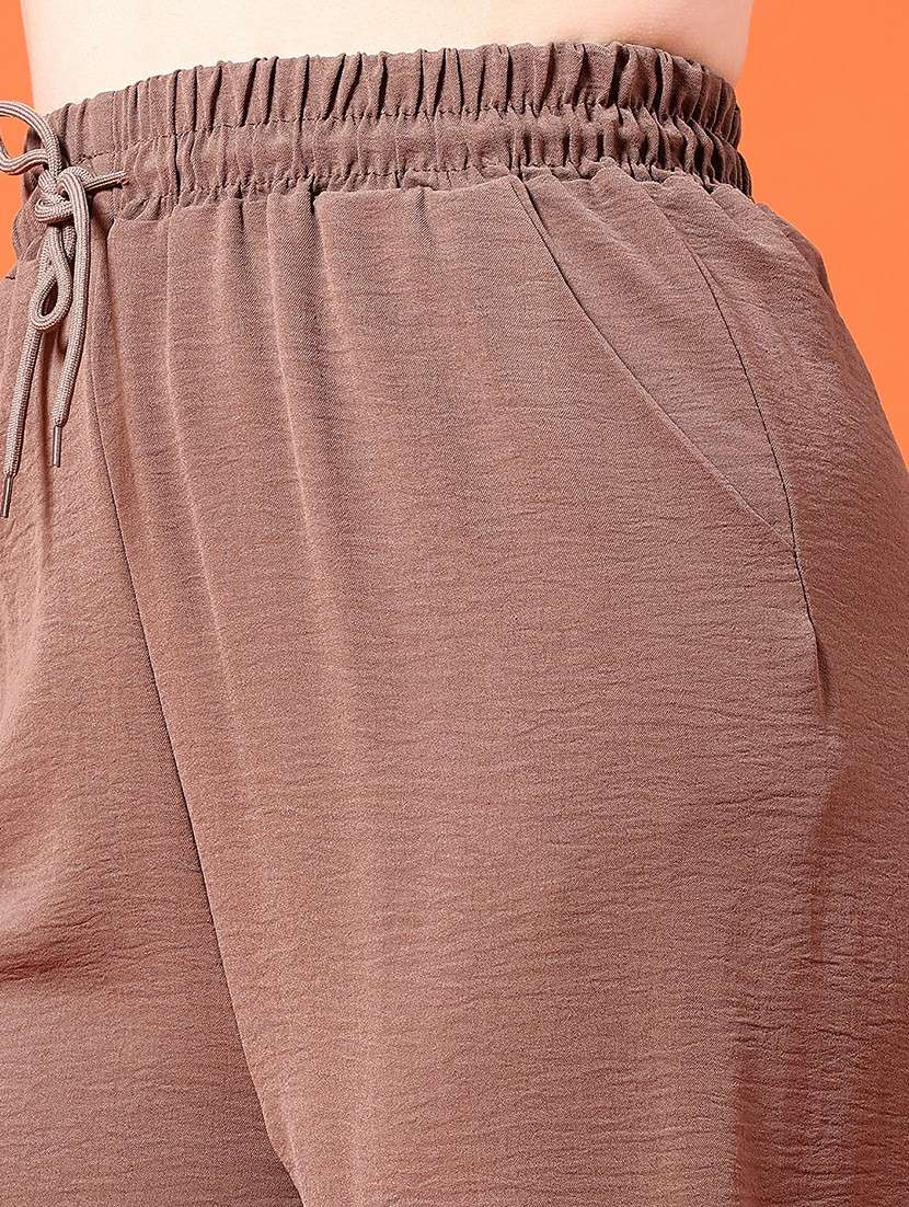 women solid mid rise straight palazzo - 22355942 -  Standard Image - 1