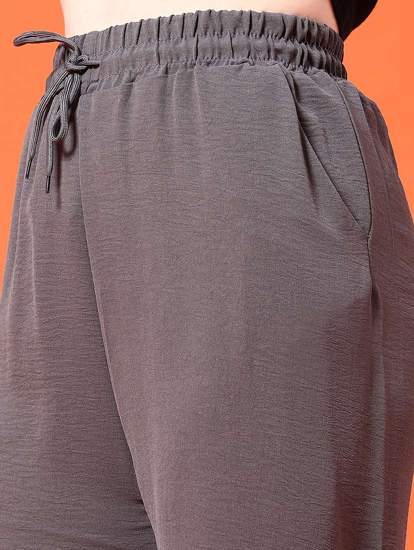 women solid mid rise straight palazzo - 22355943 -  Standard Image - 1