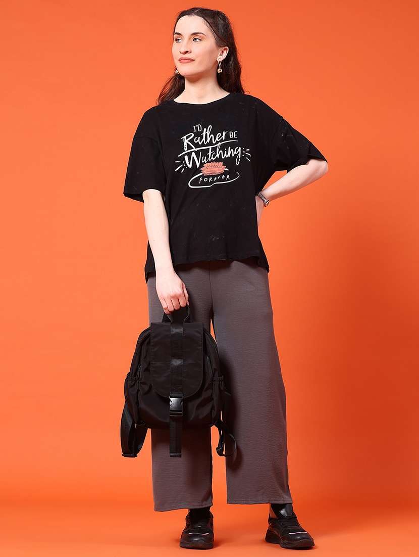 women solid mid rise straight palazzo - 22355943 -  Standard Image - 4