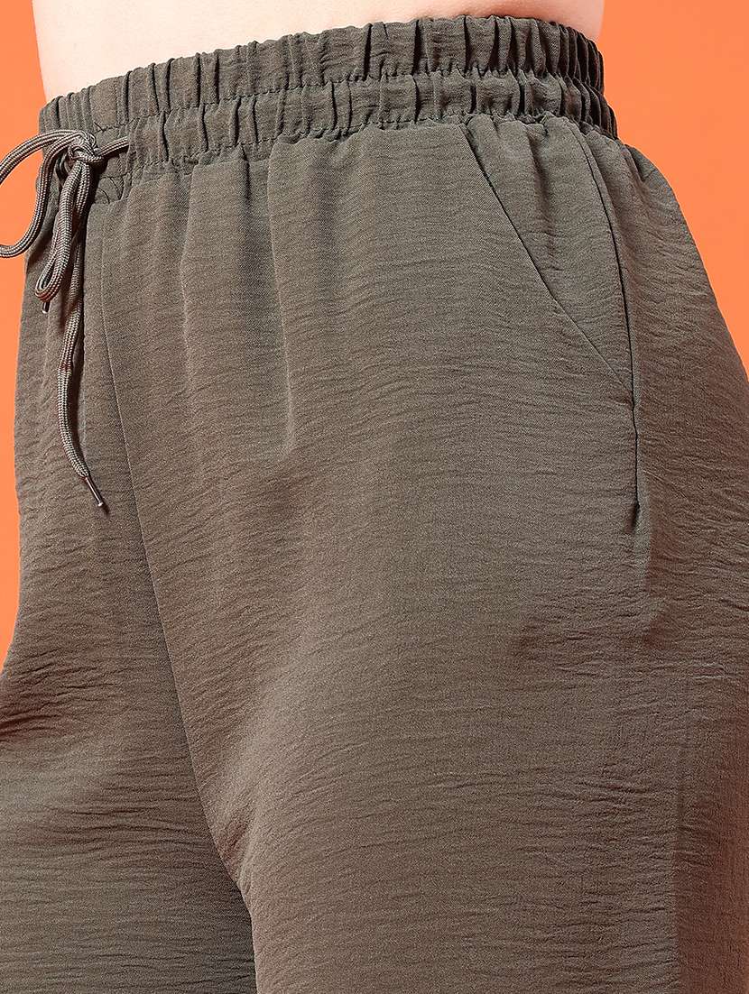 women solid mid rise straight palazzo - 22355945 -  Standard Image - 1
